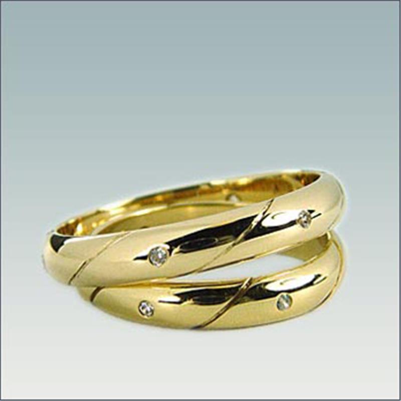 Poročni prstan iz rumenega zlata M 130