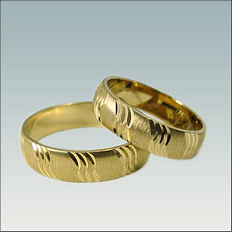 Poročni prstan iz rumenega zlata M 321
