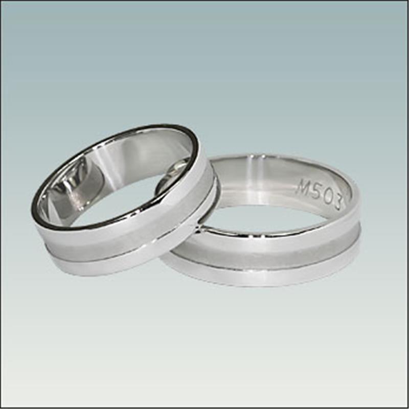 Poročni prstan iz belega zlata M 503