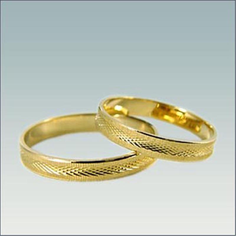 Poročni prstan iz rumenega zlata M 73a
