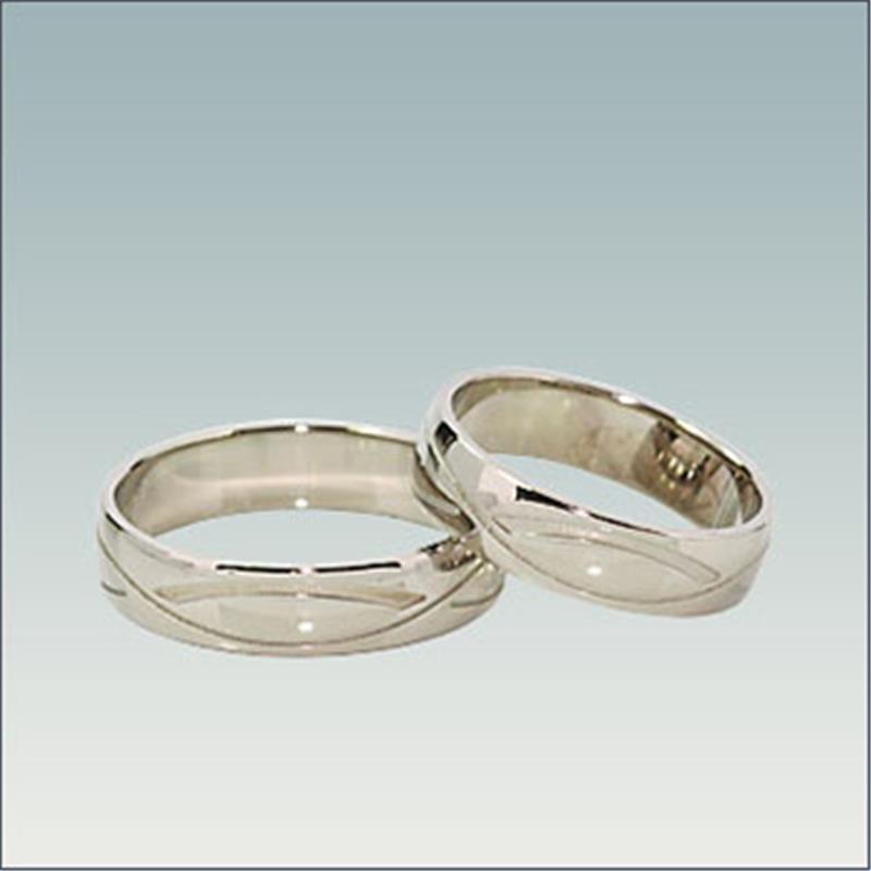 Poročni prstan iz belega zlata M 885