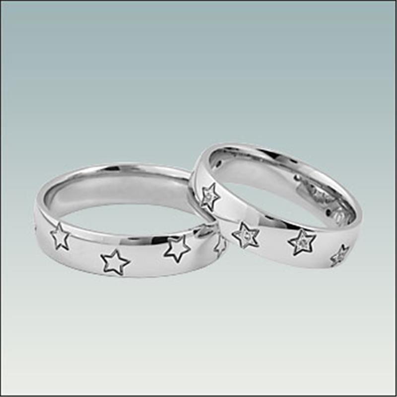 Poročni prstan iz belega zlata M 926