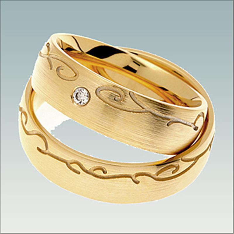 Poročni prstan iz rumenega zlata MN 195