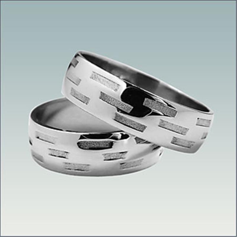 Poročni prstan iz belega zlata M 296