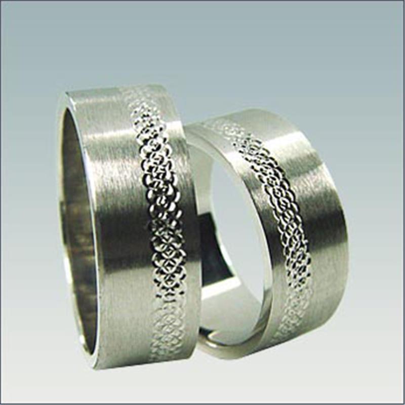 Poročni prstan iz belega zlata M 298