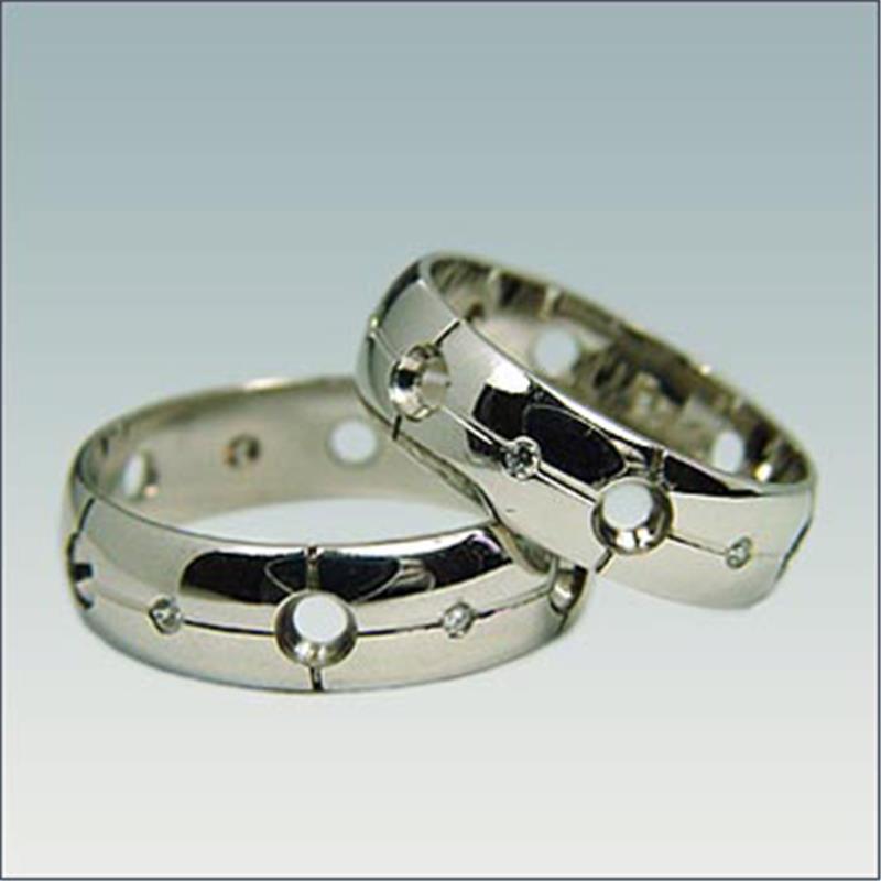 Poročni prstan iz belega zlata M 425