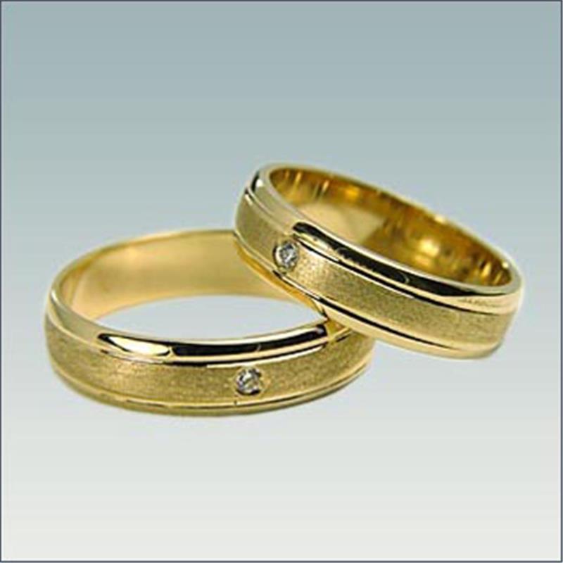 Poročni prstan iz rumenega zlata M 430