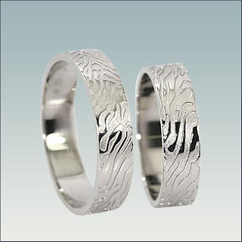 Poročni prstan iz belega zlata M 708