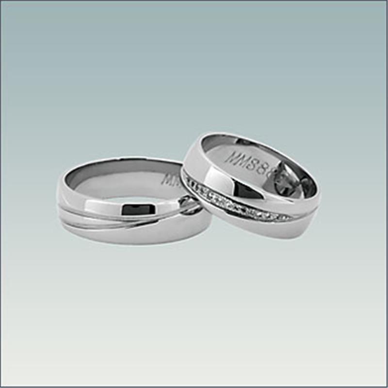 Poročni prstan iz belega zlata M 882