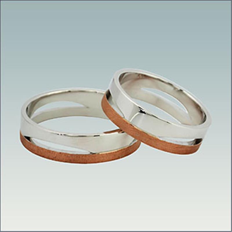 Poročni kombiniran prstan M 907