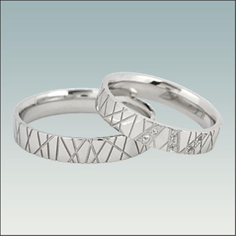 Poročni prstan iz belega zlata M 917