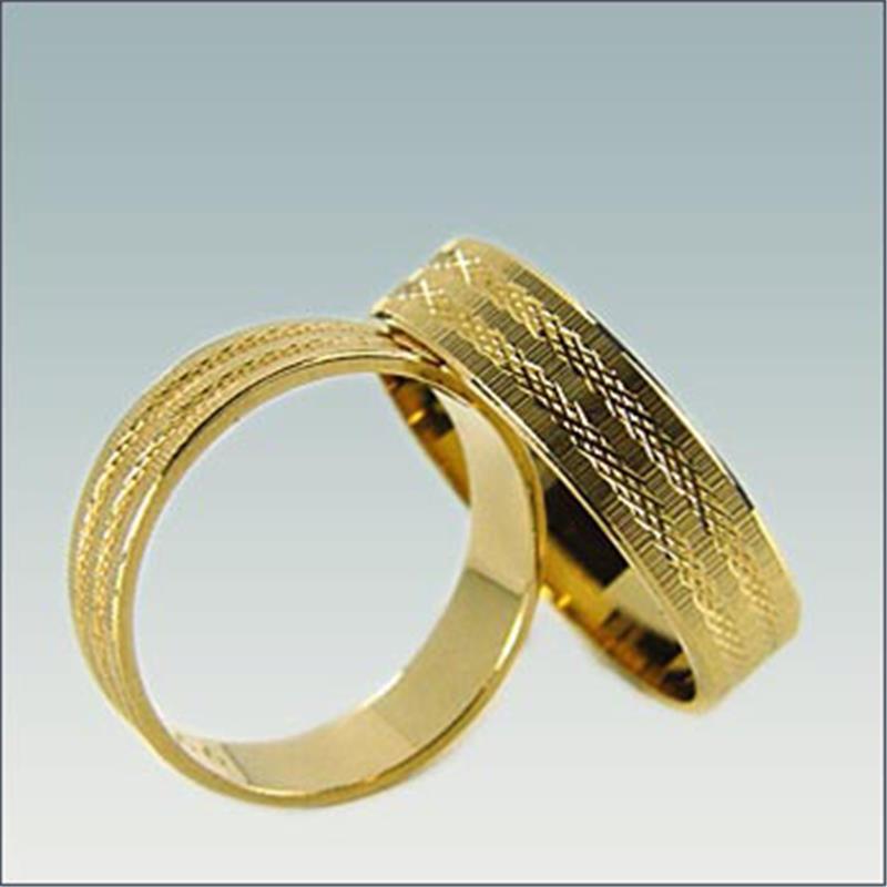 Poročni prstan iz rumenega zlata M 166