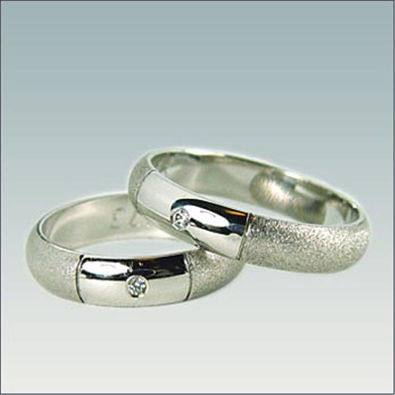 Poročni prstan iz belega zlata M 173