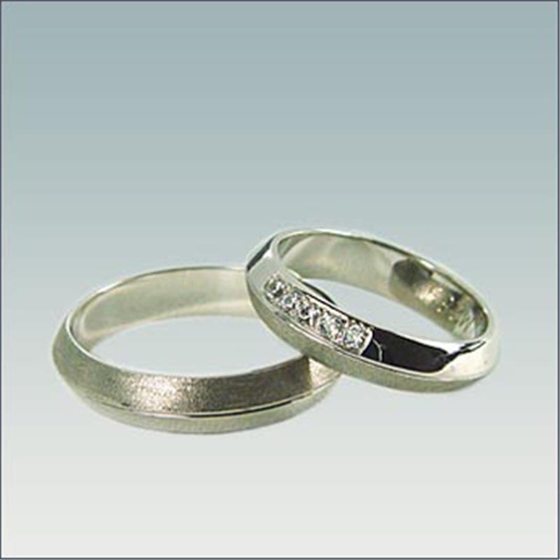Poročni prstan iz belega zlata M 285