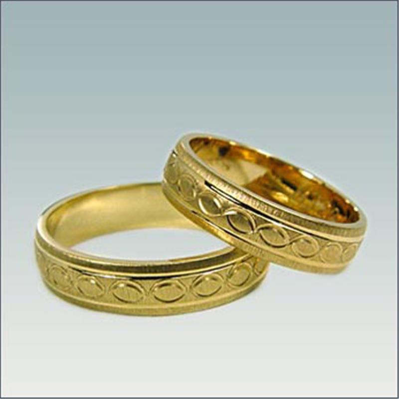 Poročni prstan iz rumenega zlata M 322