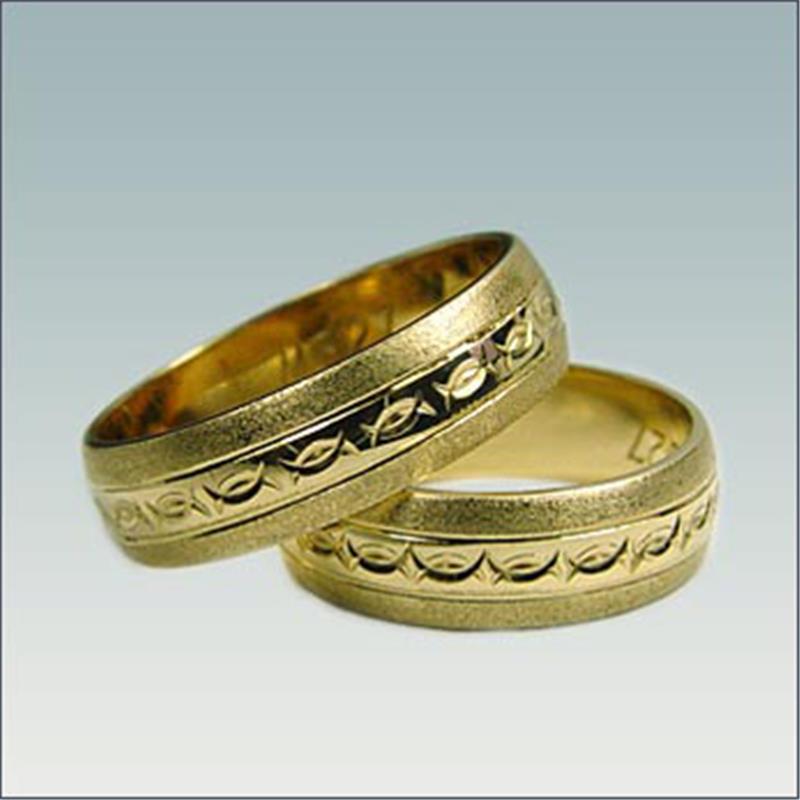Poročni prstan iz rumenega zlata M 327a