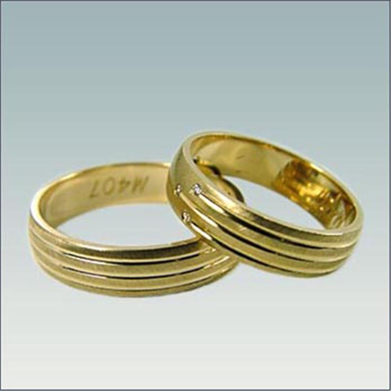 Poročni prstan iz rumenega zlata M 407
