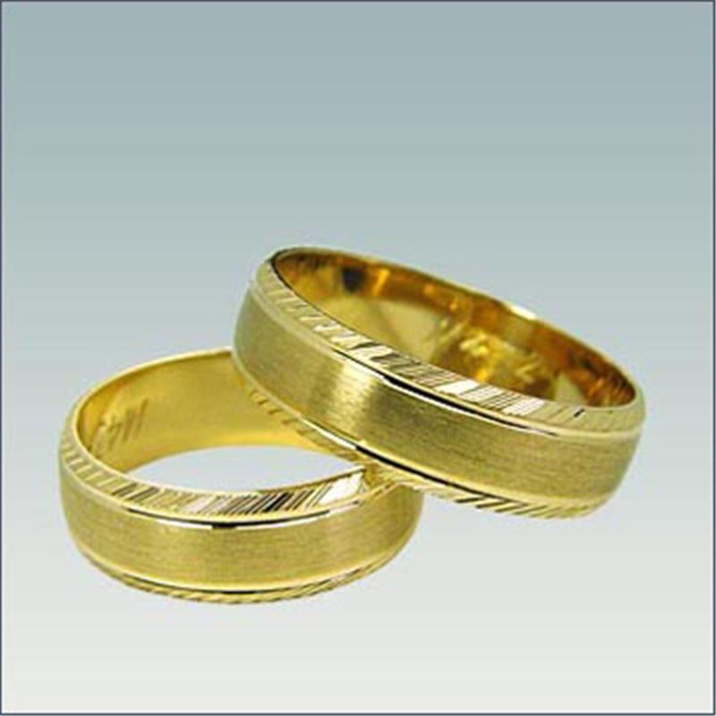 Poročni prstan iz rumenega zlata M 434