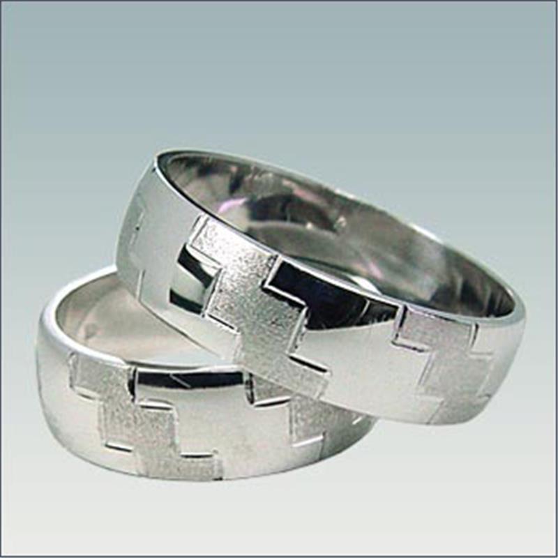 Poročni prstan iz belega zlata M 435