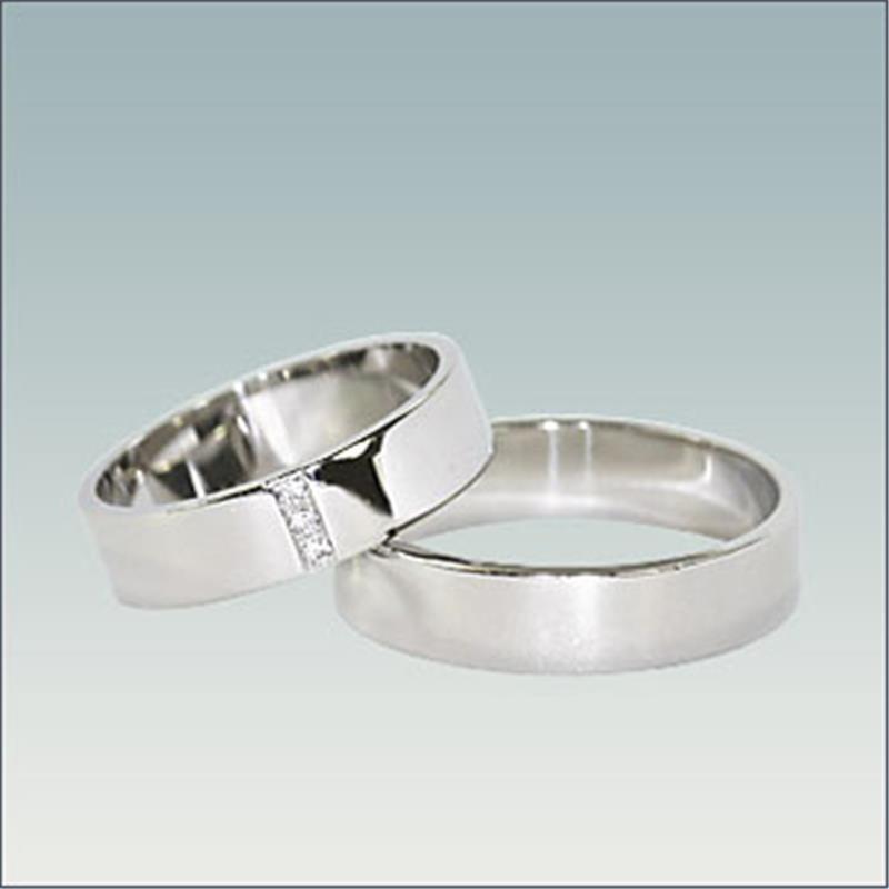 Poročni prstan iz belega zlata M 490