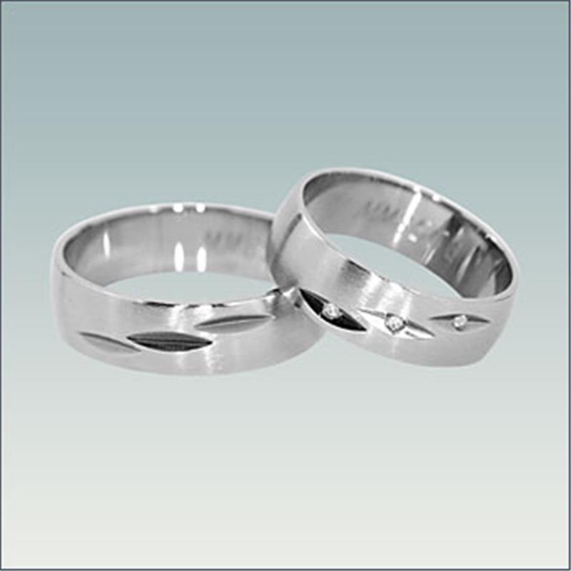 Poročni prstan iz belega zlata M 506