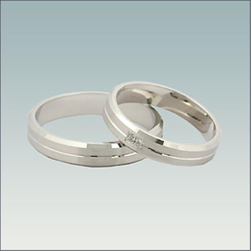 Poročni prstan iz belega zlata M 522