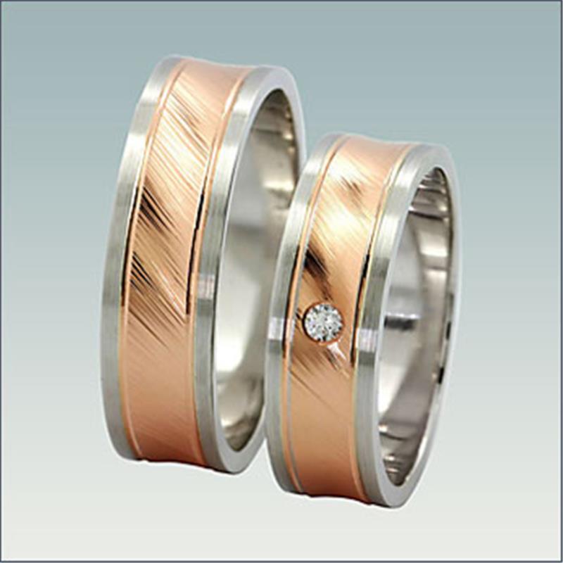 Poročni kombiniran prstan M 526