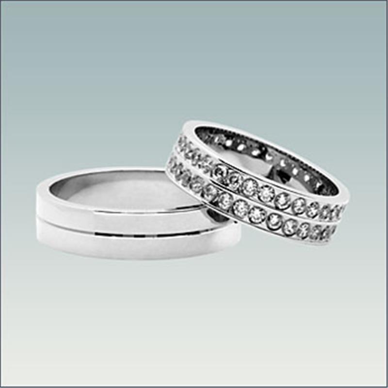 Poročni prstan iz belega zlata M 618