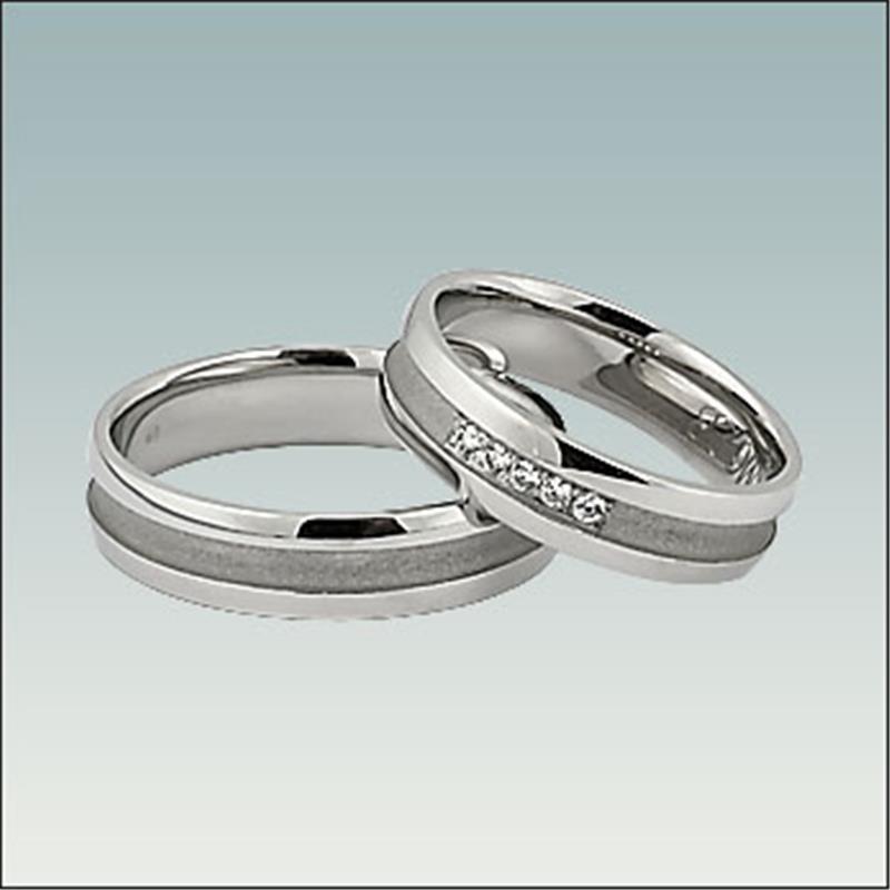 Poročni prstan iz belega zlata M 628