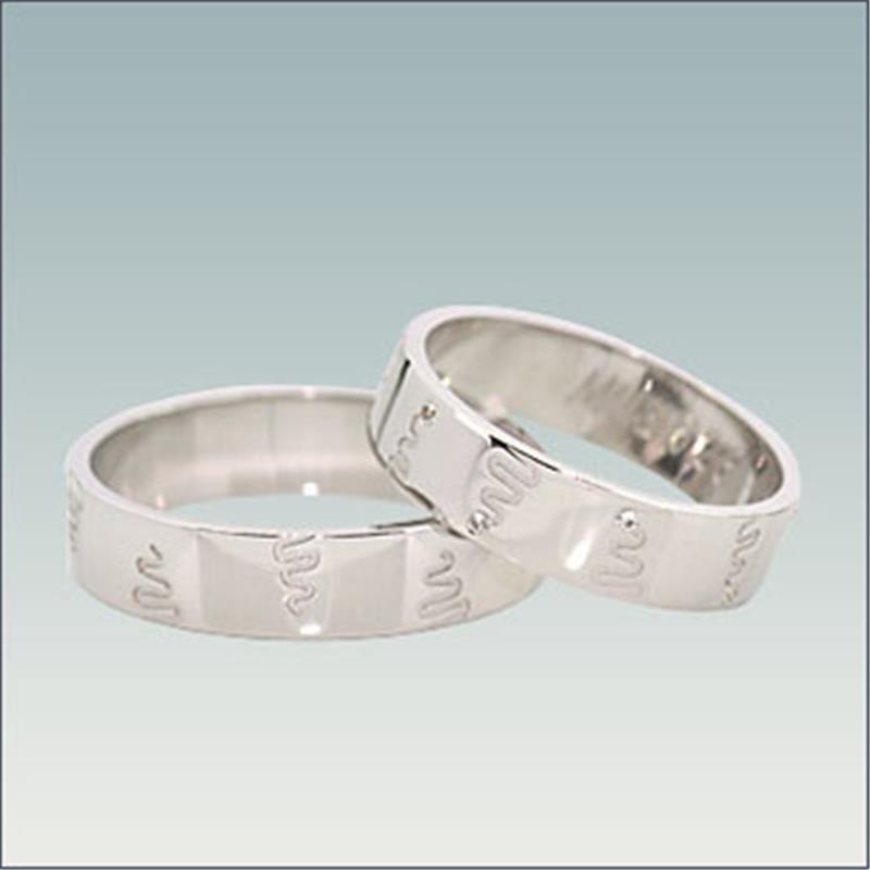 Poročni prstan iz belega zlata M 828