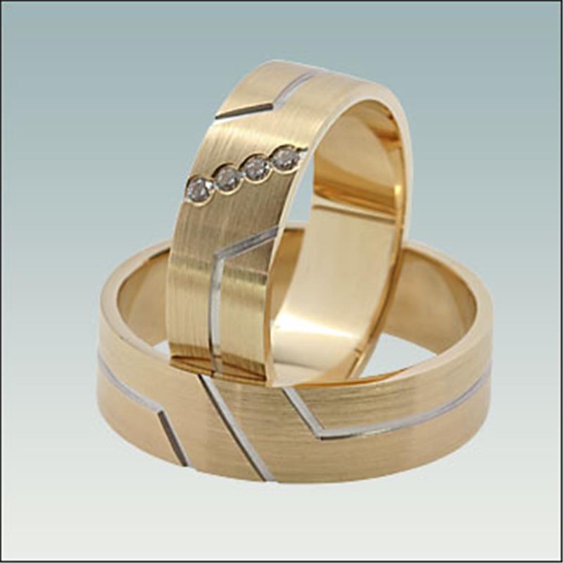 Poročni kombiniran prstan M 832