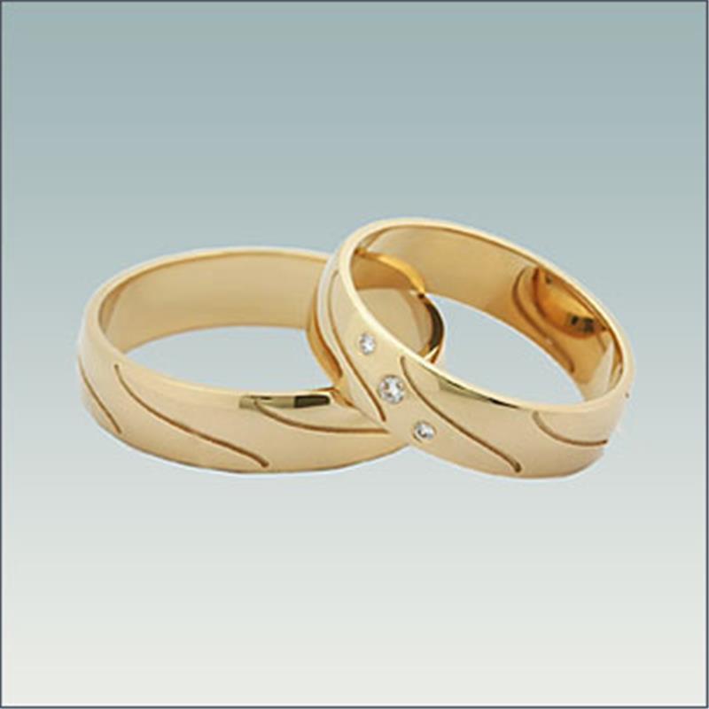 Poročni prstan iz rumenega zlata M 839