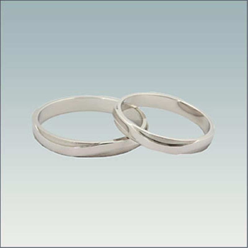 Poročni prstan iz belega zlata M 849