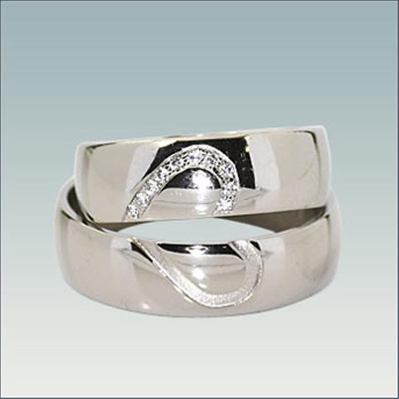 Poročni prstan iz belega zlata M 852