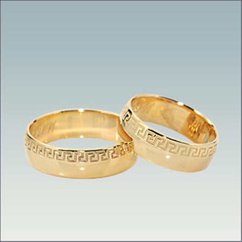 Poročni prstan iz rumenega zlata M 860