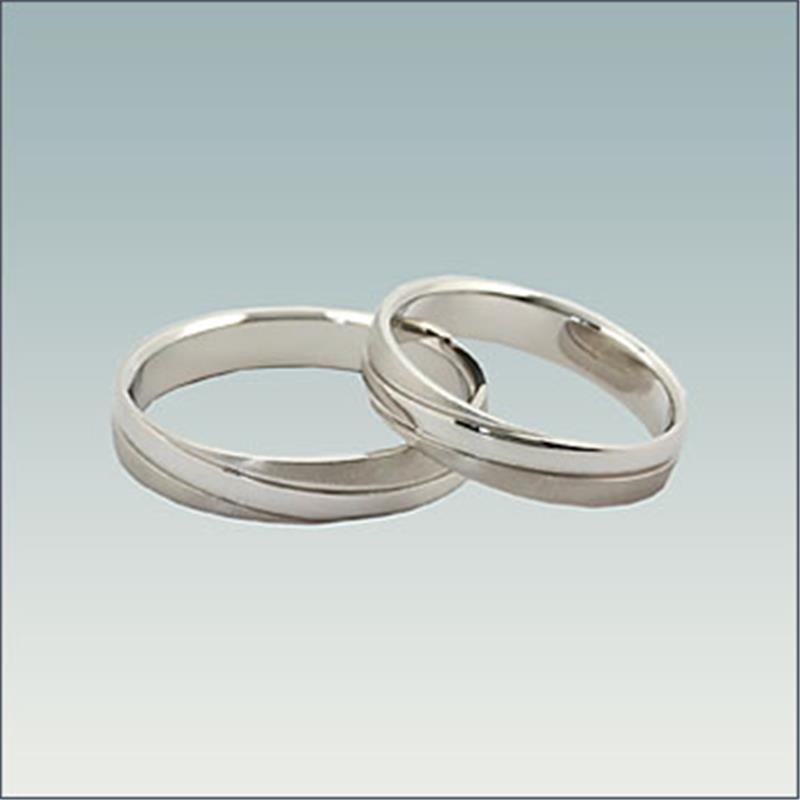 Poročni prstan iz belega zlata M 863