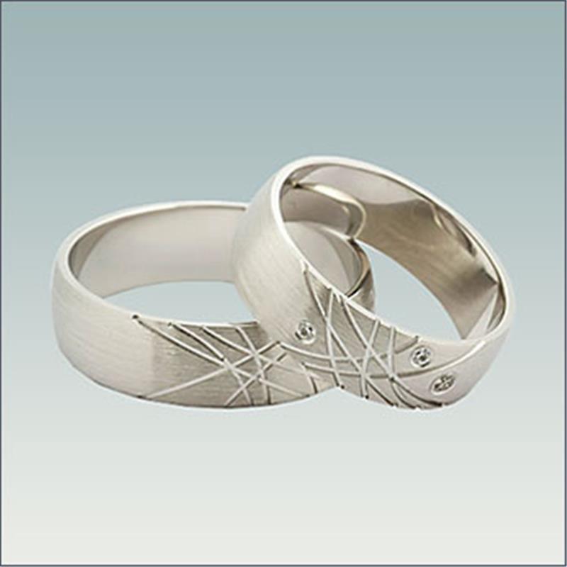 Poročni prstan iz belega zlata M 868