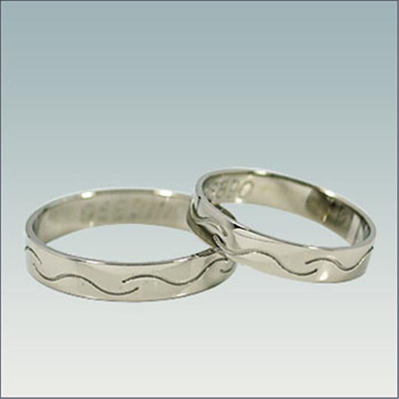 Poročni prstan iz belega zlata M 890
