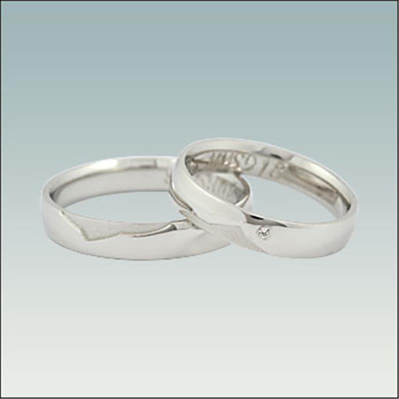 Poročni prstan iz belega zlata M 918