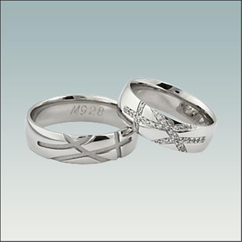 Poročni prstan iz belega zlata M 928