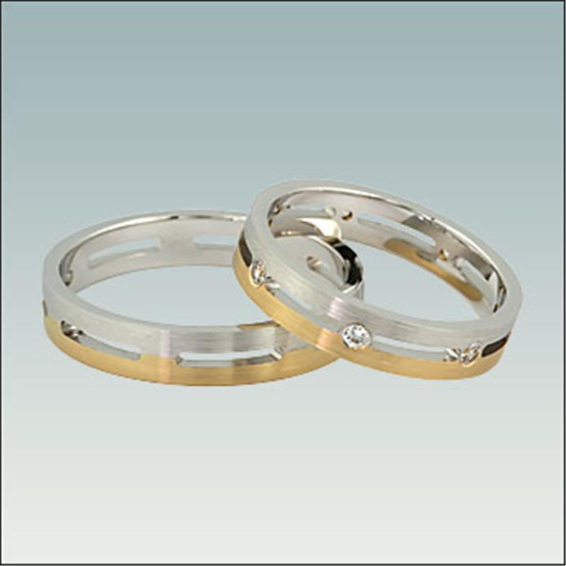Poročni kombiniran prstan M 934