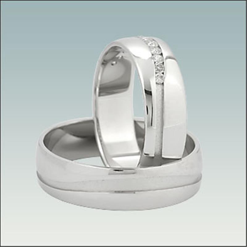 Poročni prstan iz belega zlata M 955