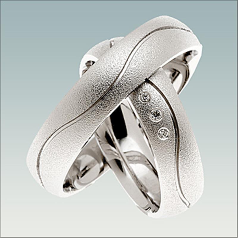 Poročni prstan iz belega zlata MN 119