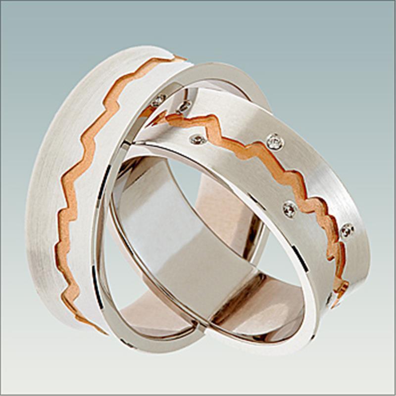 Poročni kombiniran prstan MN166