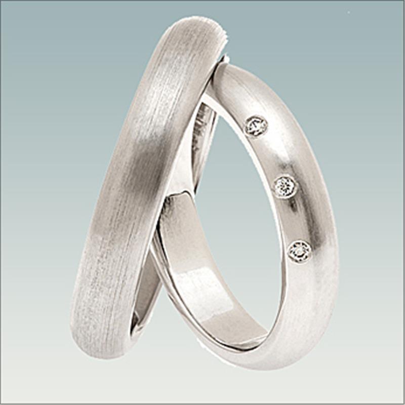 Poročni prstan iz belega zlata MN 254