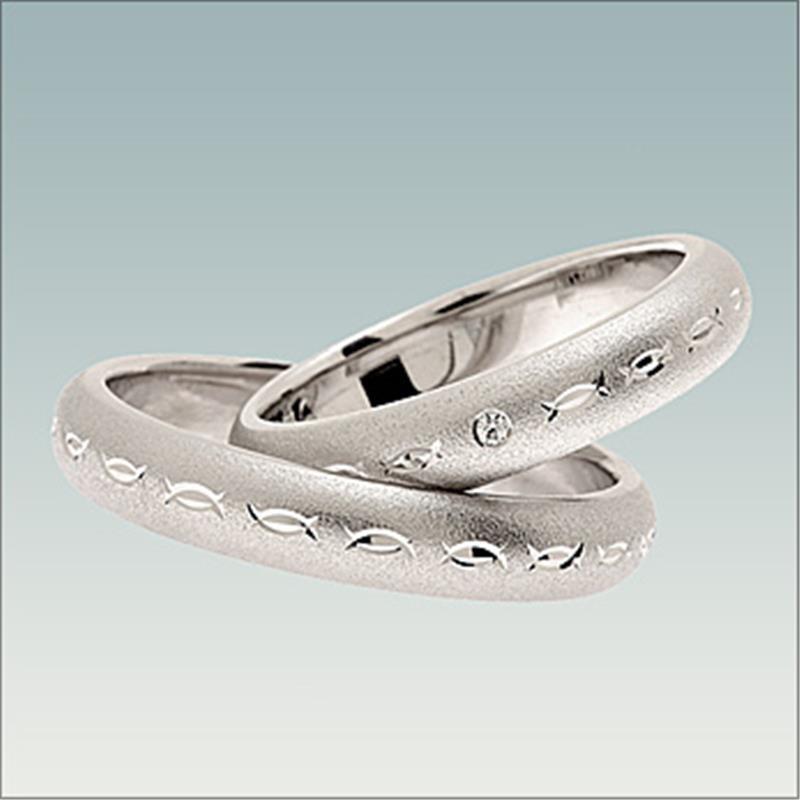 Poročni prstan iz belega zlata MN 256