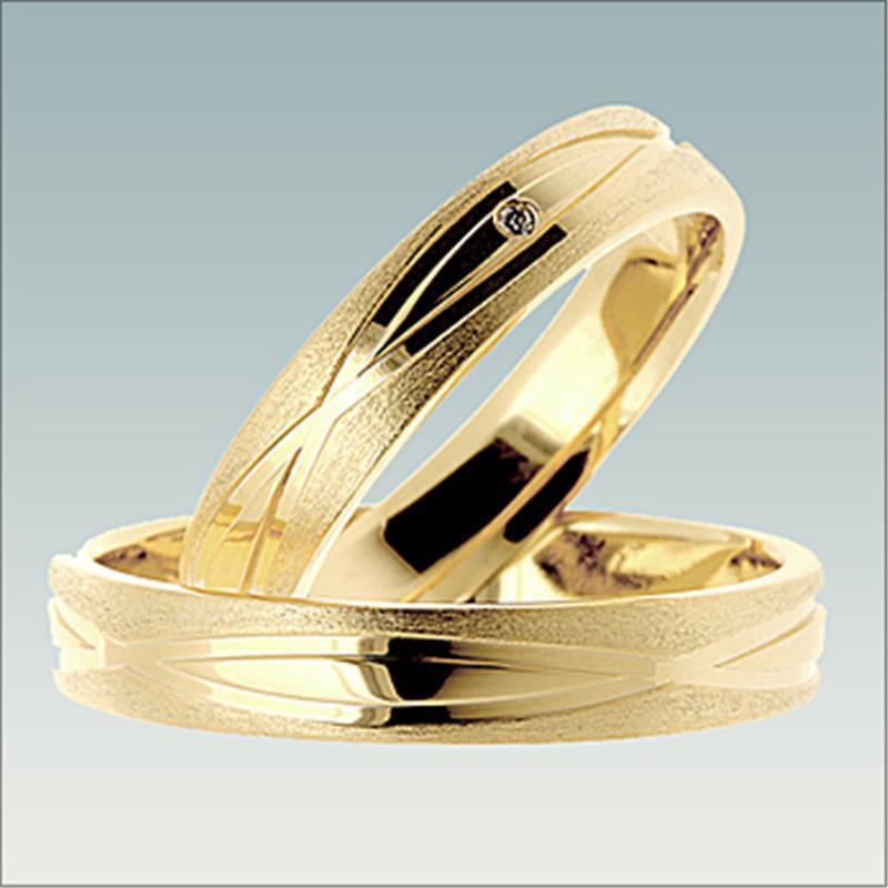 Poročni prstan iz rumenega zlata MN 273
