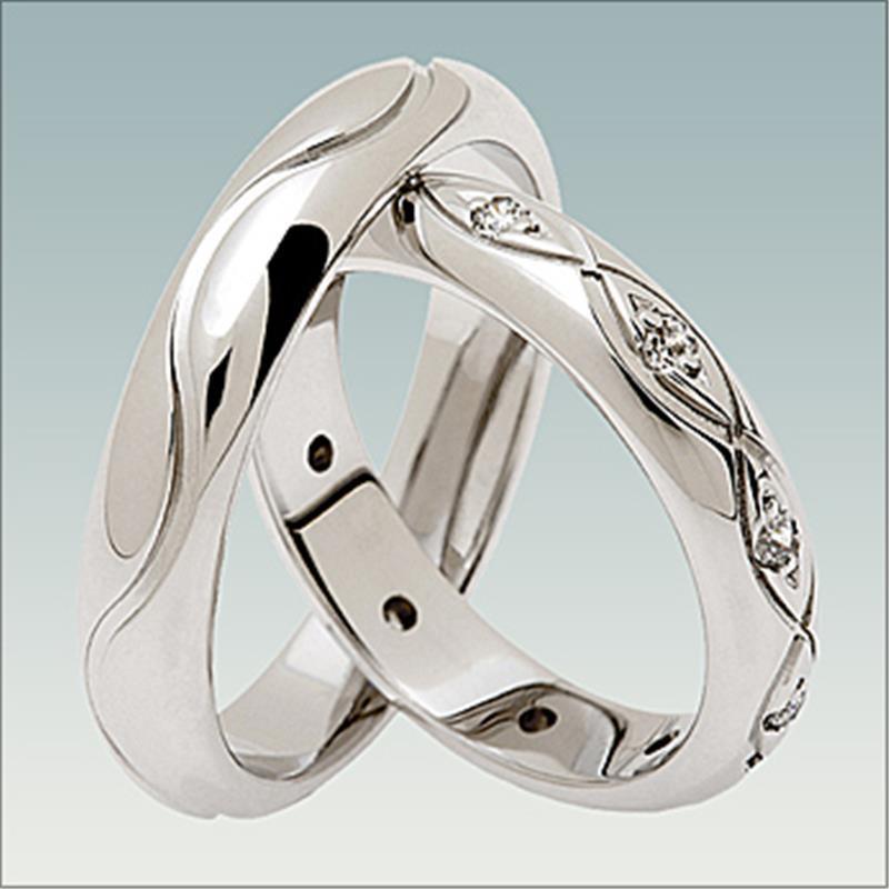 Poročni prstan iz belega zlata MN 311