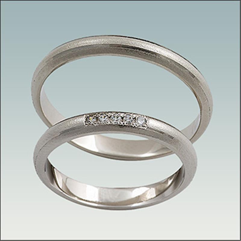 Poročni prstan iz belega zlata PB19