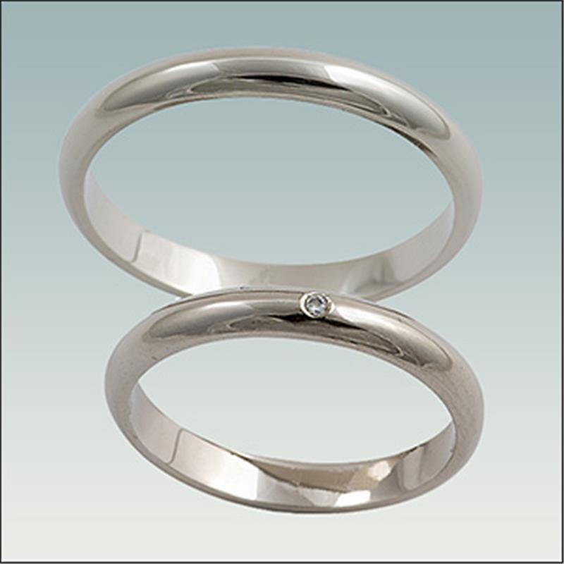 Poročni prstan iz belega zlata PB4